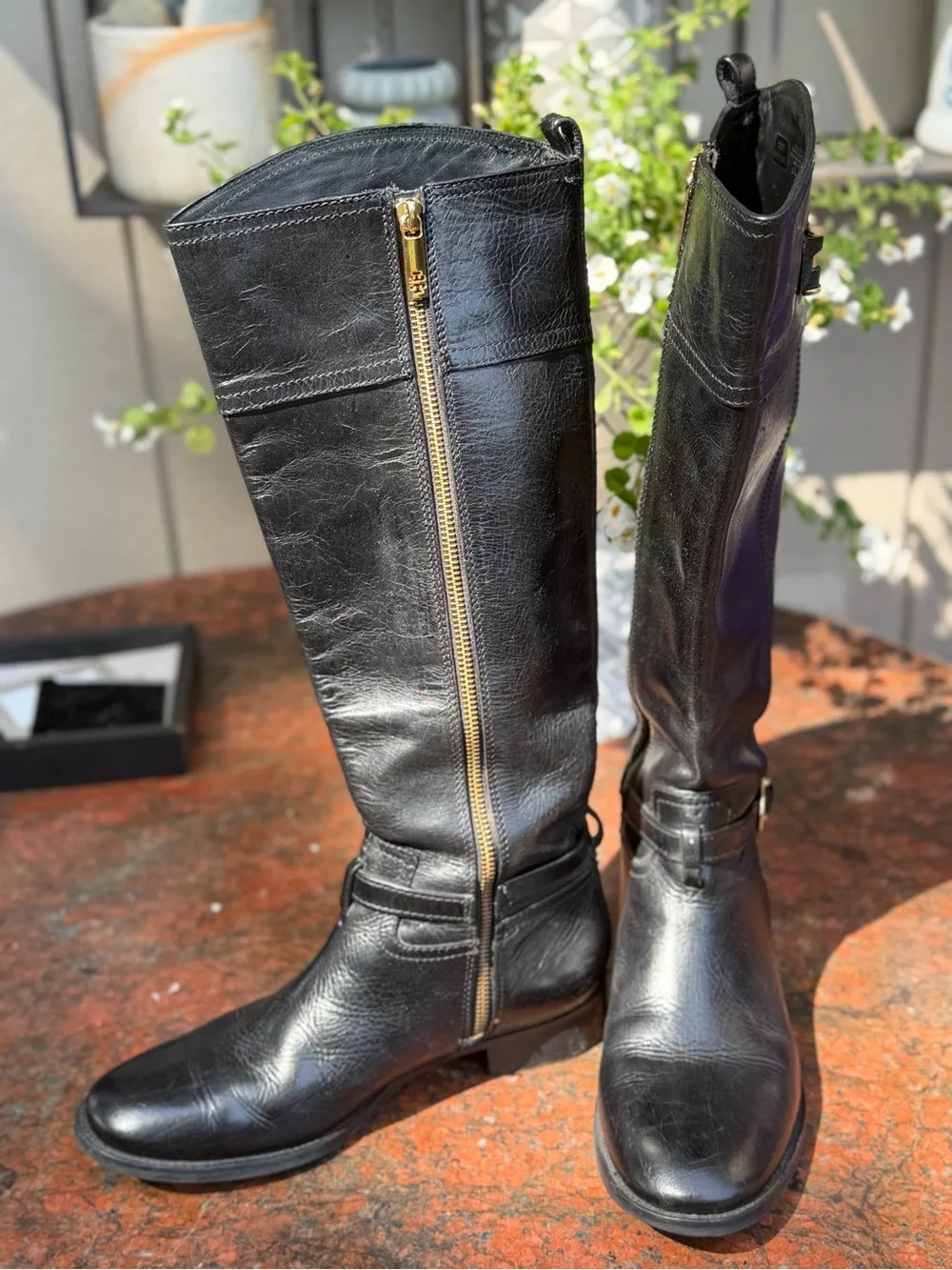 Tory Burch Black leather Nadine boots